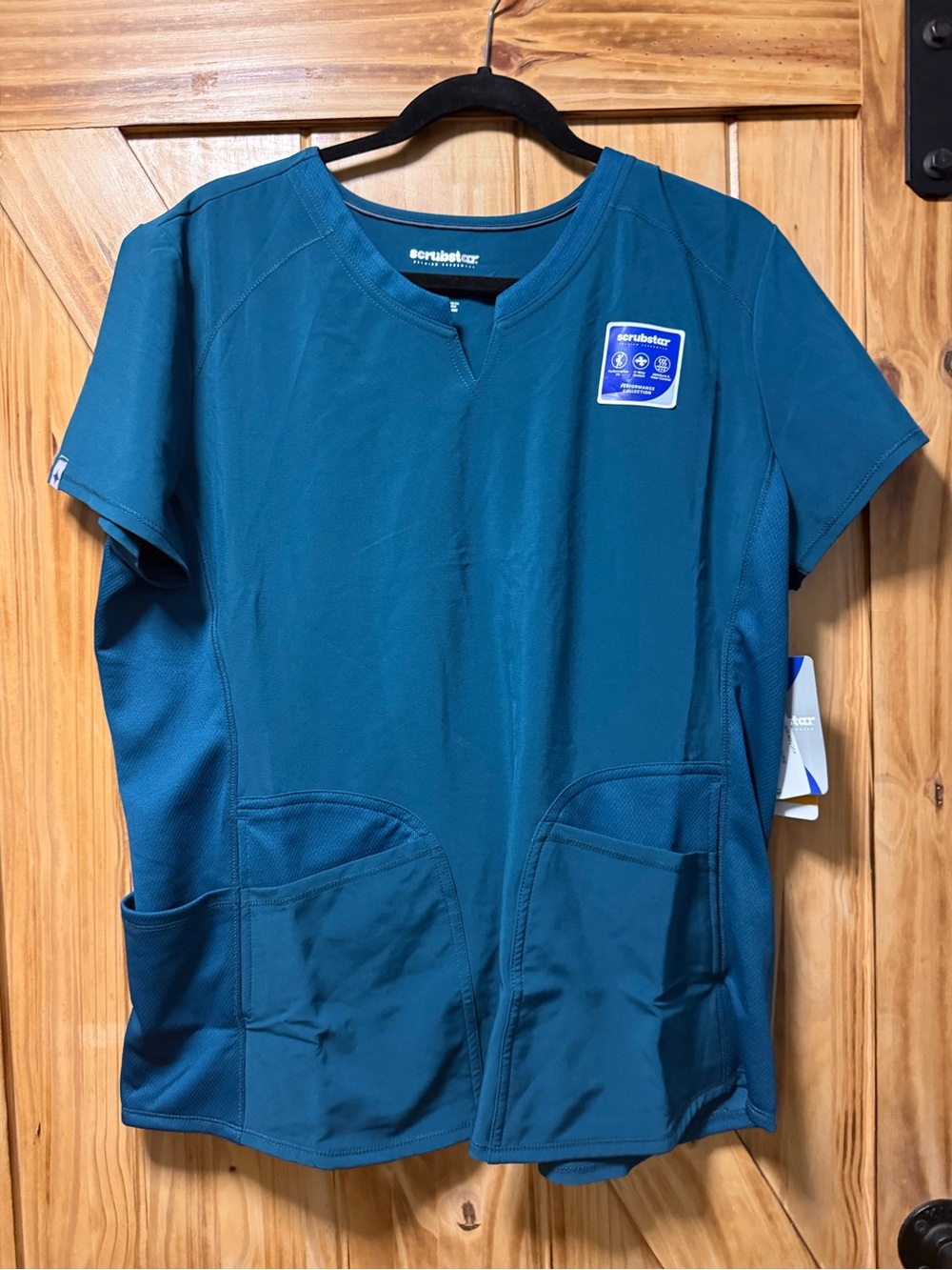 Scrubstar Kids Teal Short Sleeve V‑Neck Scrub Top